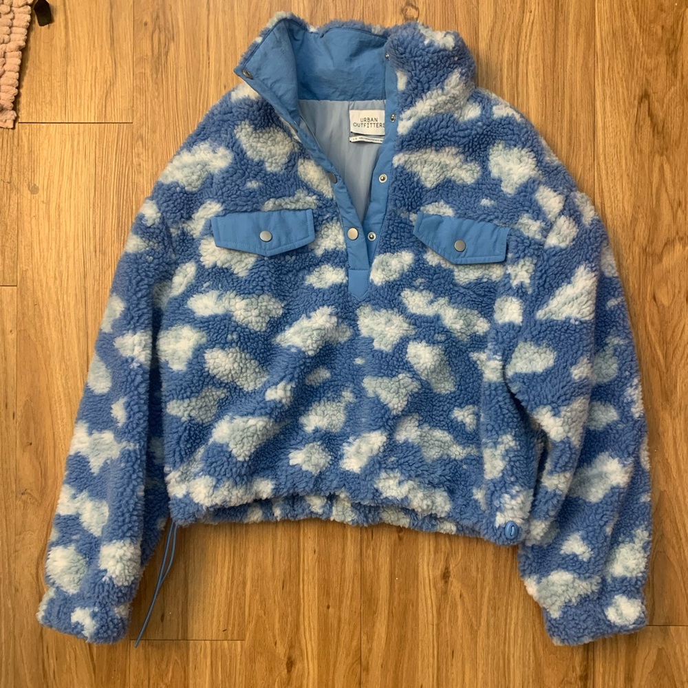 Urban Outfitters Fuzzy Pullover Cloud Jacket